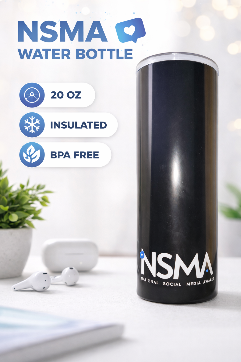 20 oz NSMA Water Bottle